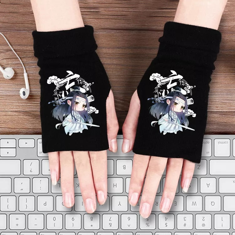 Demon Slayer Half Finger Gloves - Anime Fantasy Land