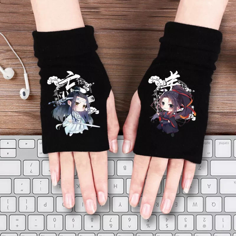 Demon Slayer Half Finger Gloves - Anime Fantasy Land