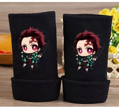 Demon Slayer Cosplay Half Finger Gloves - Anime Fantasy Land