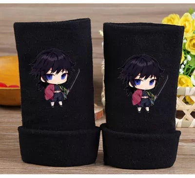 Demon Slayer Cosplay Half Finger Gloves - Anime Fantasy Land