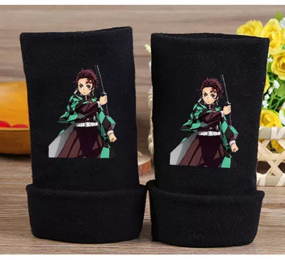 Demon Slayer Cosplay Half Finger Gloves - Anime Fantasy Land
