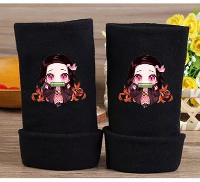Demon Slayer Cosplay Half Finger Gloves - Anime Fantasy Land