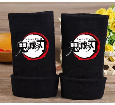 Demon Slayer Cosplay Half Finger Gloves - Anime Fantasy Land