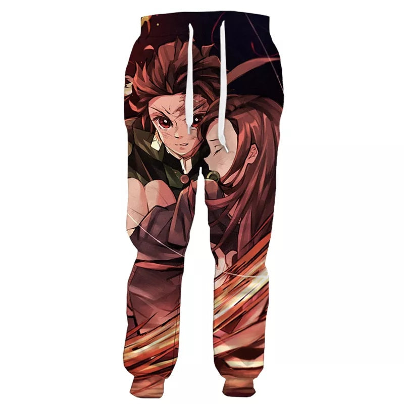 Demon Slayer 3D Print Joggers - Anime Fantasy Land