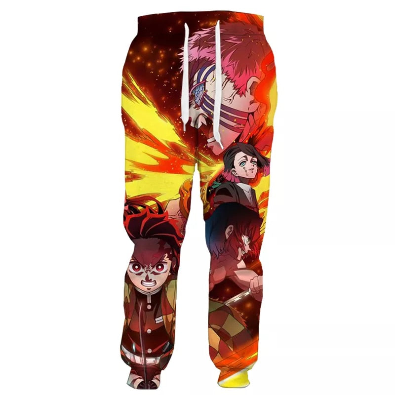 Demon Slayer 3D Print Joggers - Anime Fantasy Land