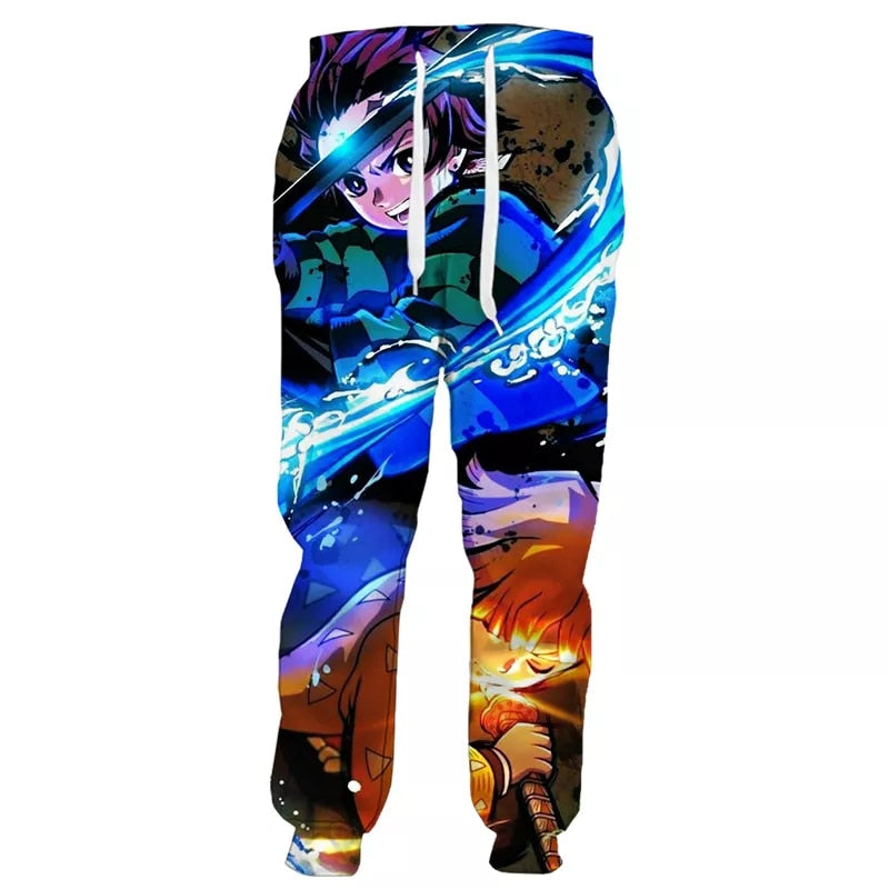 Demon Slayer 3D Print Joggers - Anime Fantasy Land
