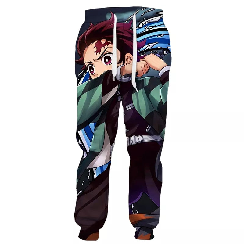 Demon Slayer 3D Print Joggers - Anime Fantasy Land