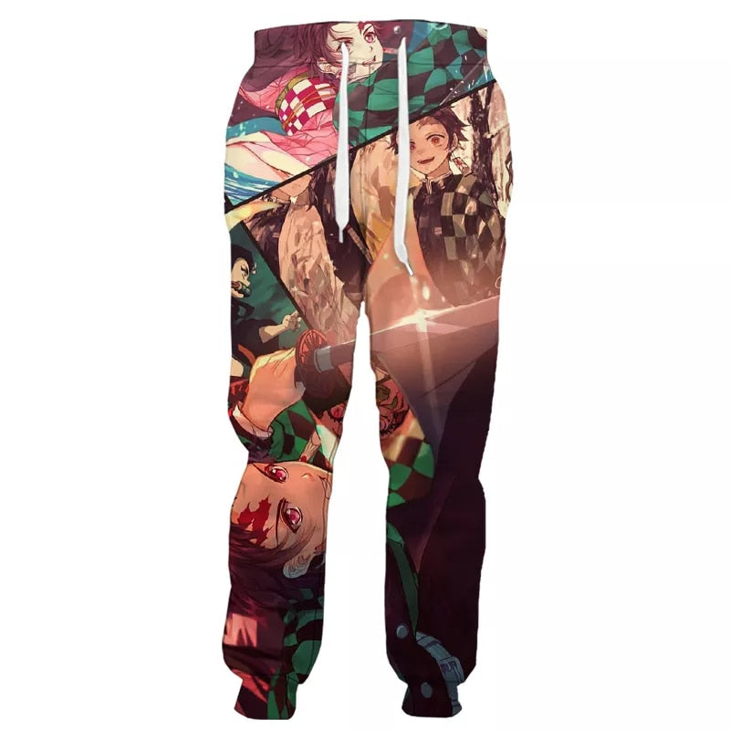 Demon Slayer 3D Print Joggers - Anime Fantasy Land