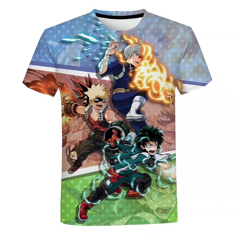 Demon Slayer Short Sleeved 3D Print T-Shirt - Anime Fantasy Land