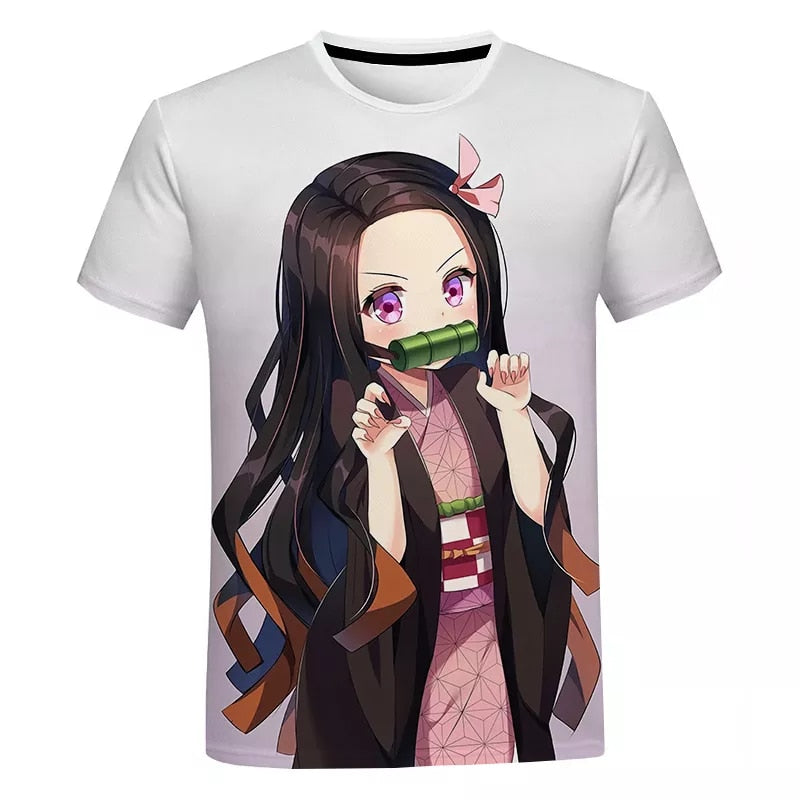 Demon Slayer Short Sleeved 3D Print T-Shirt - Anime Fantasy Land