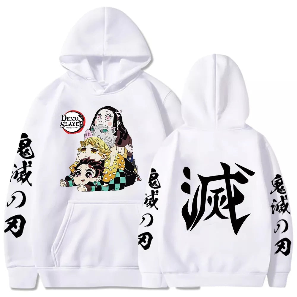 Demon Slayer Oversized Long Sleeve Sweatshirt - Anime Fantasy Land