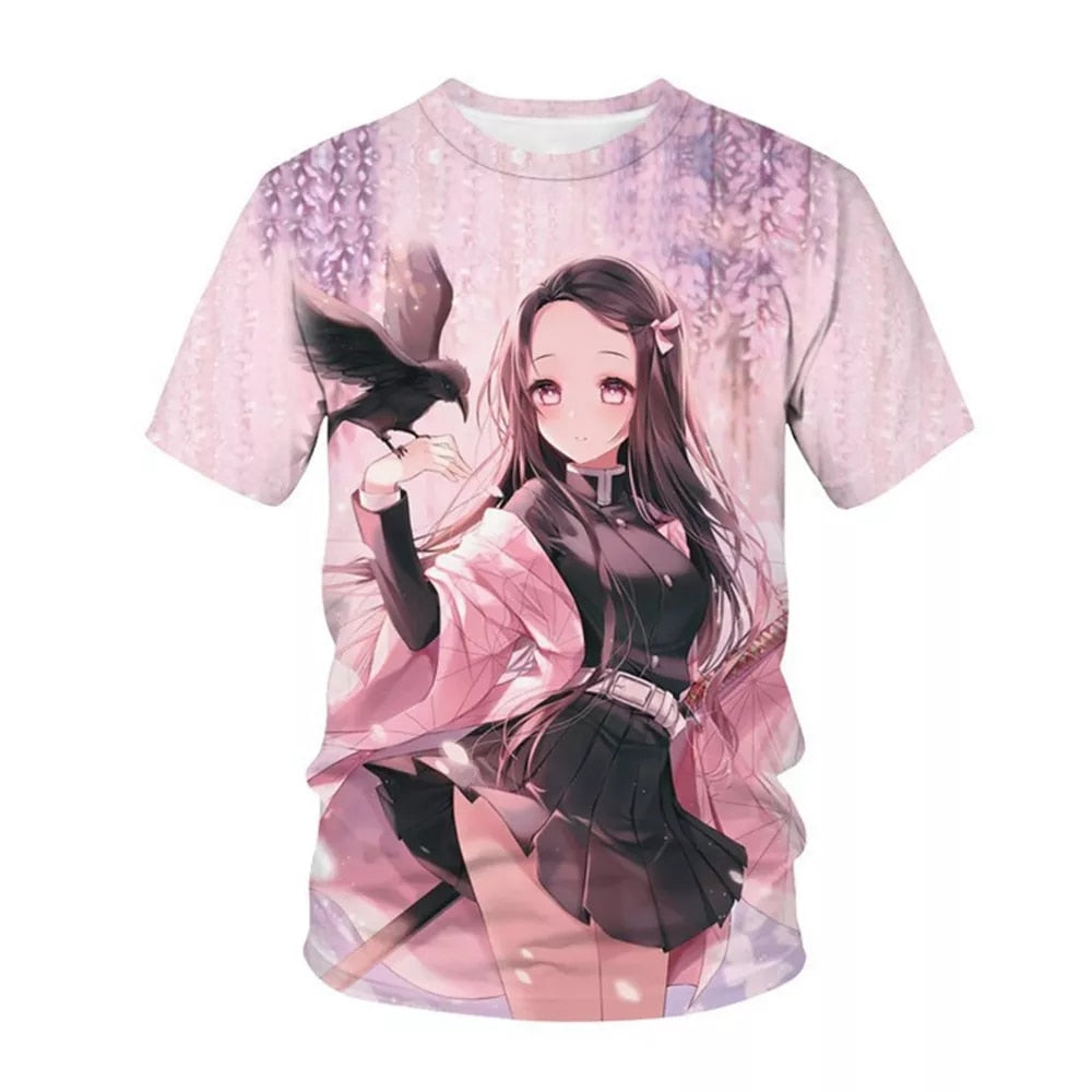 Demon Slayer Printing T-Shirt - Anime Fantasy Land