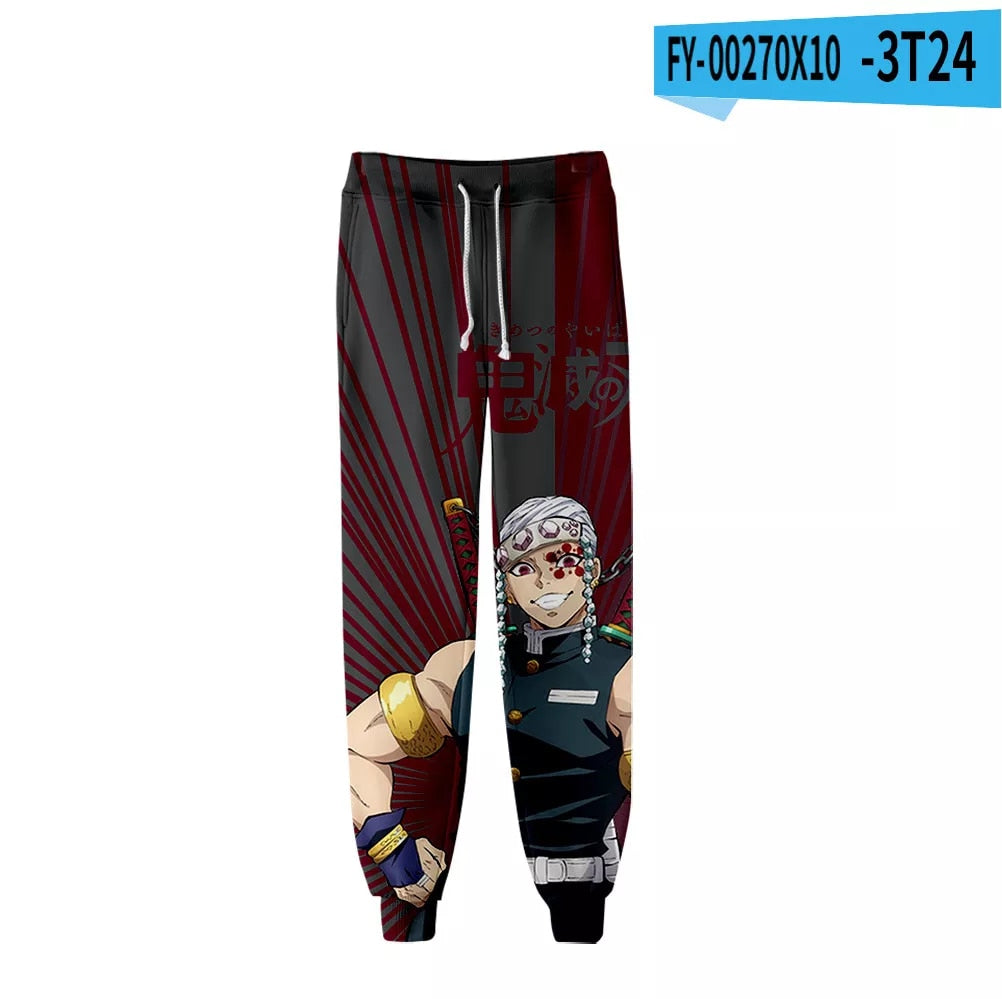 Demon Print Anime Cartoon Casual Pants - Anime Fantasy Land