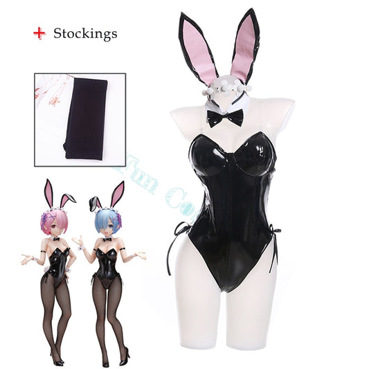 Re Zero Life In A Different World Cosplay Bunny Woman Jumpsuit