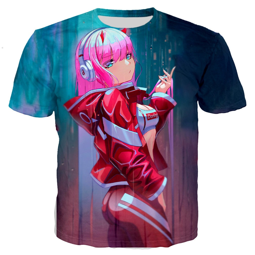 Darling in the Franxx T Shirt Cool 3D Printed