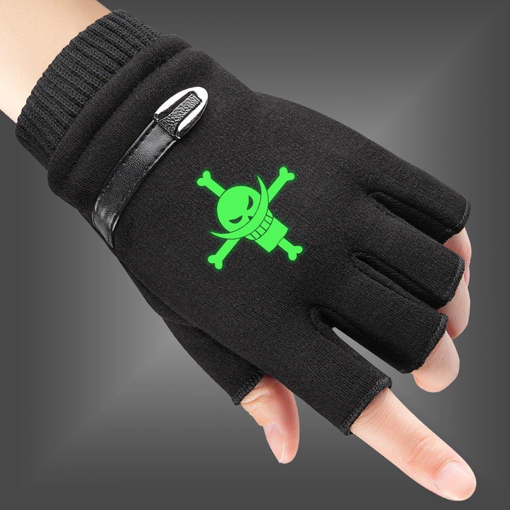 One Piece Pirate Luffy Skull Logo Gloves