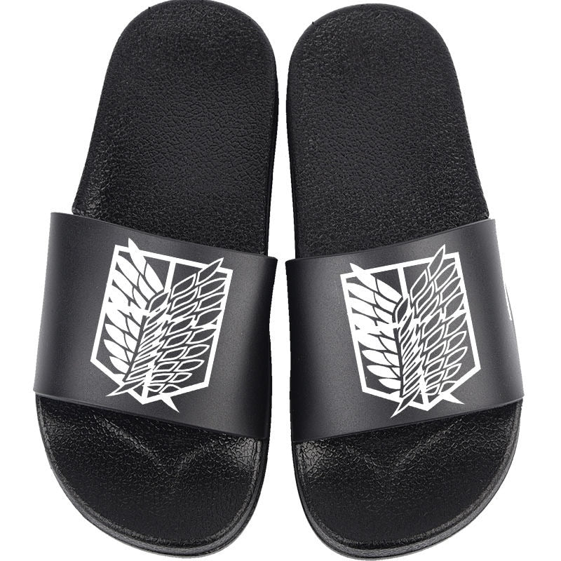 Attack on Titan Black Slippers