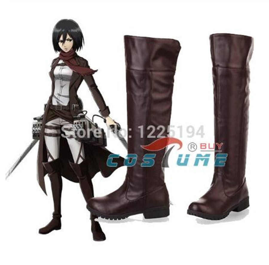 Attack on Titan Eren Jaeger Mikasa Ackerman Cosplay Shoes