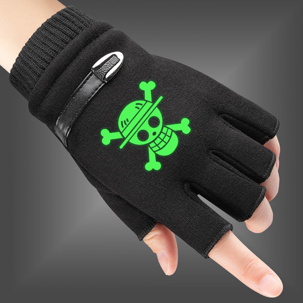 One Piece Pirate Luffy Skull Logo Gloves