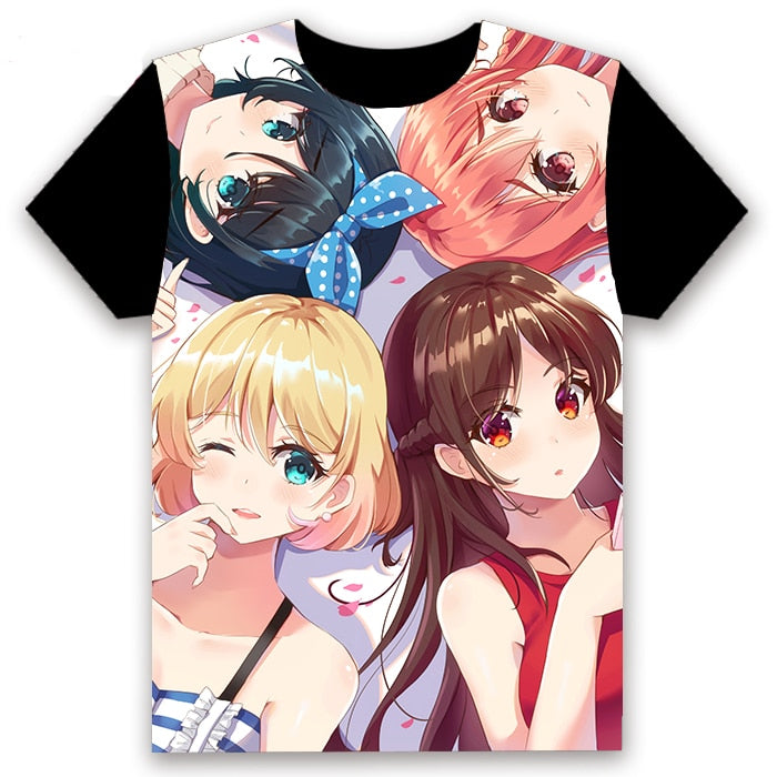 Rent A Girlfriend (Kanojo Okarishimasu) Kazuya Kinoshita /Chizuru Mizuhara Cosplay T-shirts