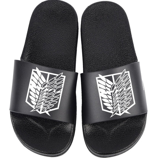 Attack on Titan Black Slippers