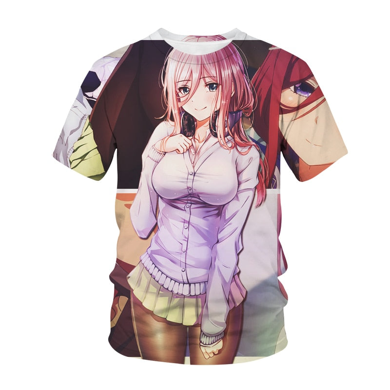 The Quintessential Quintuplets 3D Print T-Shirt