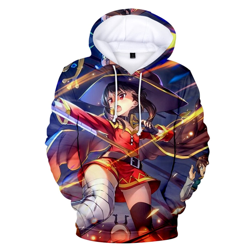 Manga Konosuba Megumin 3D Hoodie Unisex