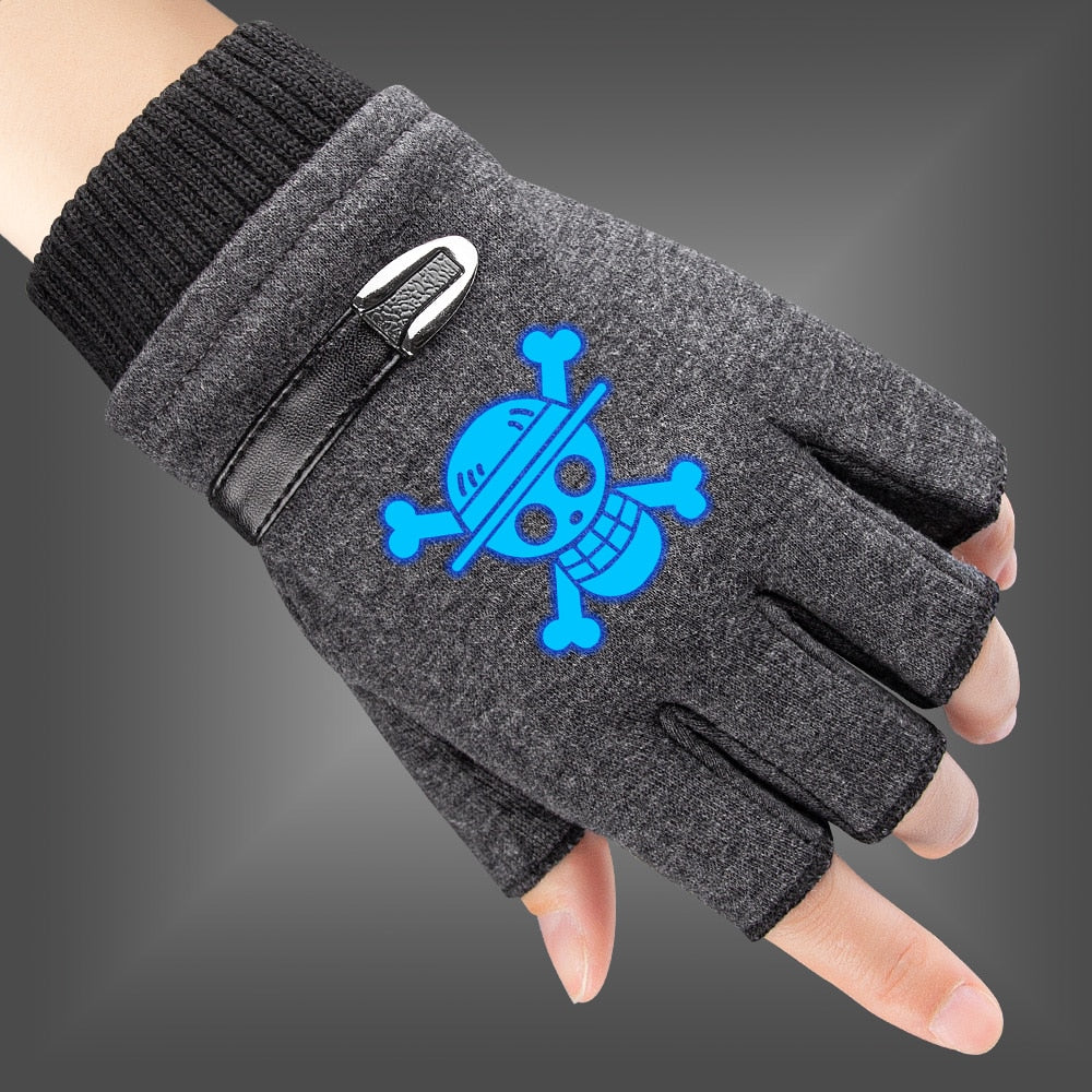 One Piece Pirate Luffy Skull Logo Gloves