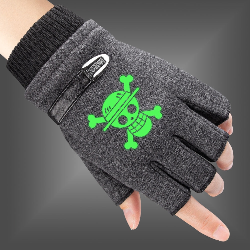 One Piece Pirate Luffy Skull Logo Gloves