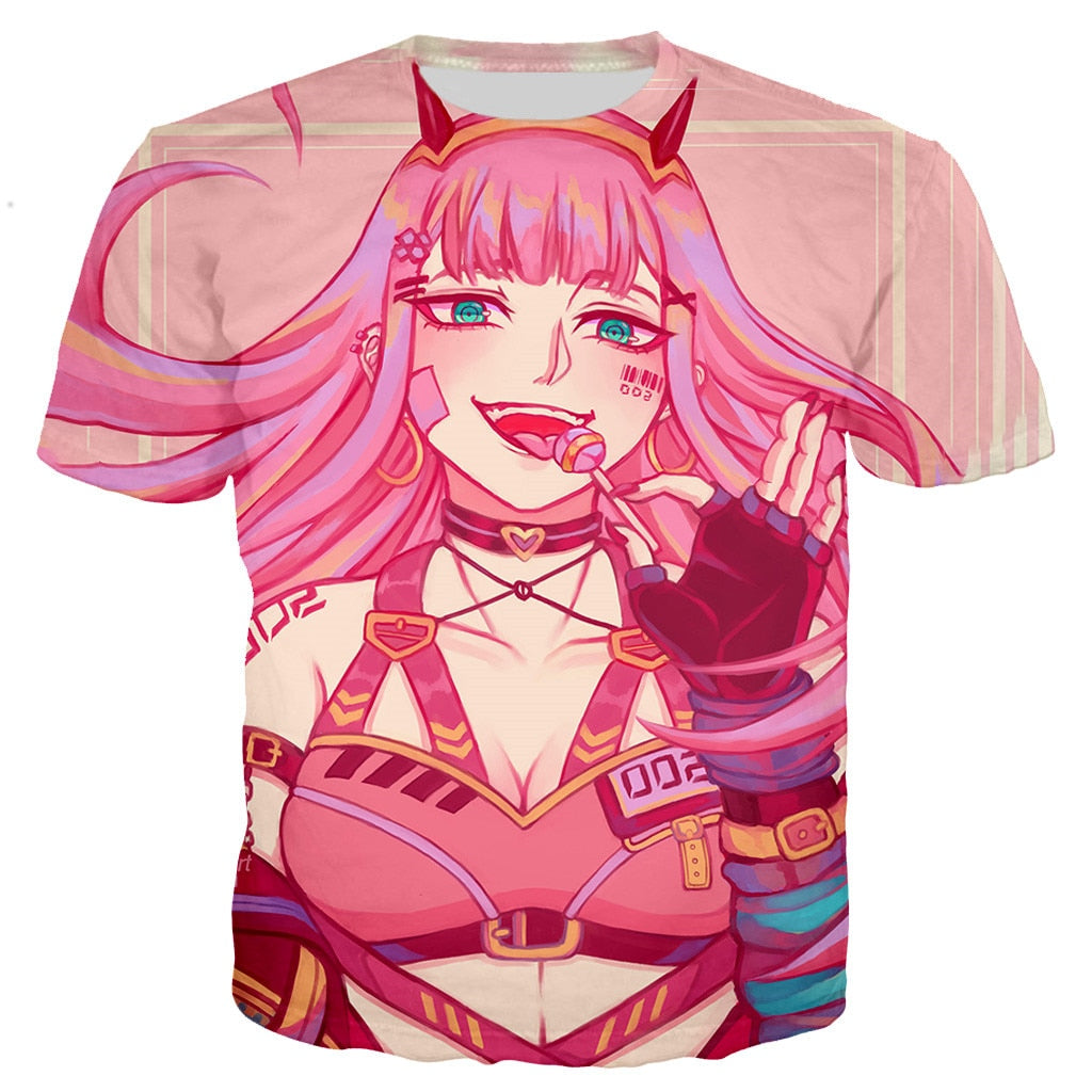 Darling in the Franxx T Shirt Cool 3D Printed