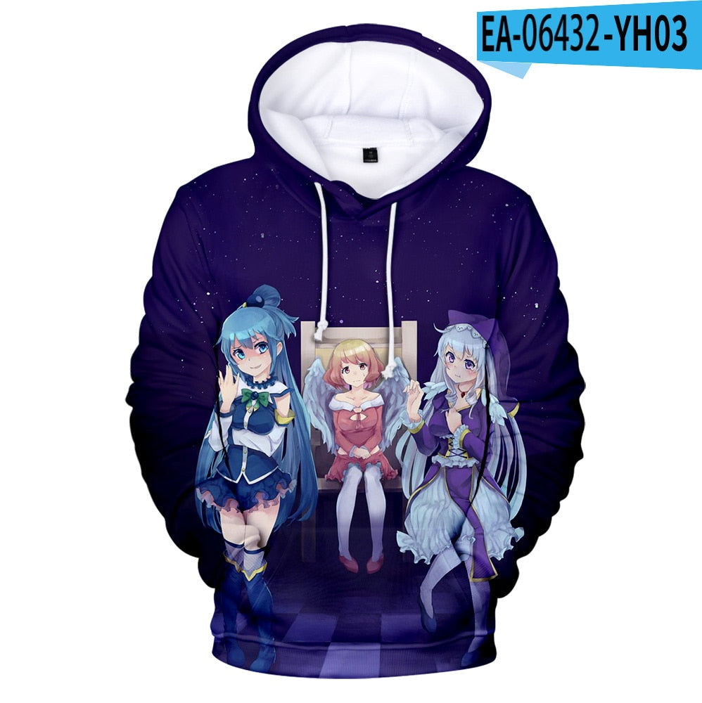 Manga Konosuba Megumin 3D Hoodie Unisex