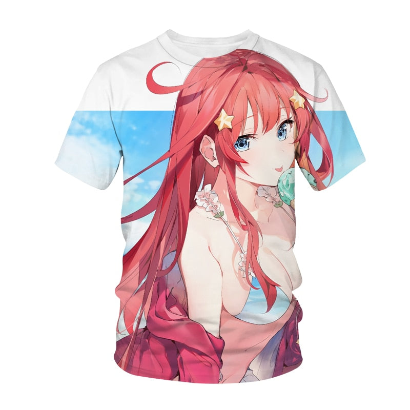 The Quintessential Quintuplets 3D Print T-Shirt