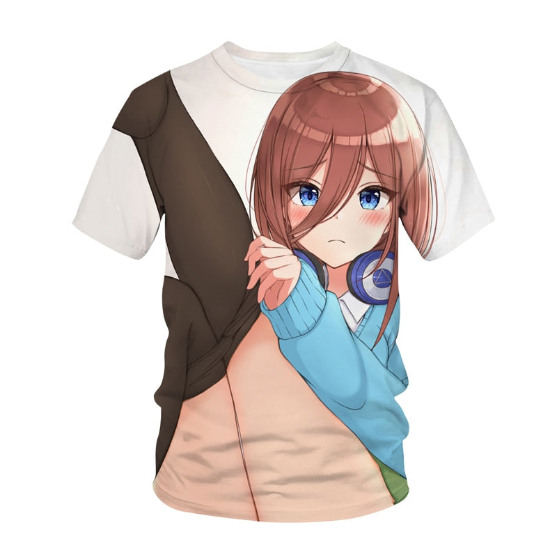 The Quintessential Quintuplets 3D Print T-Shirt