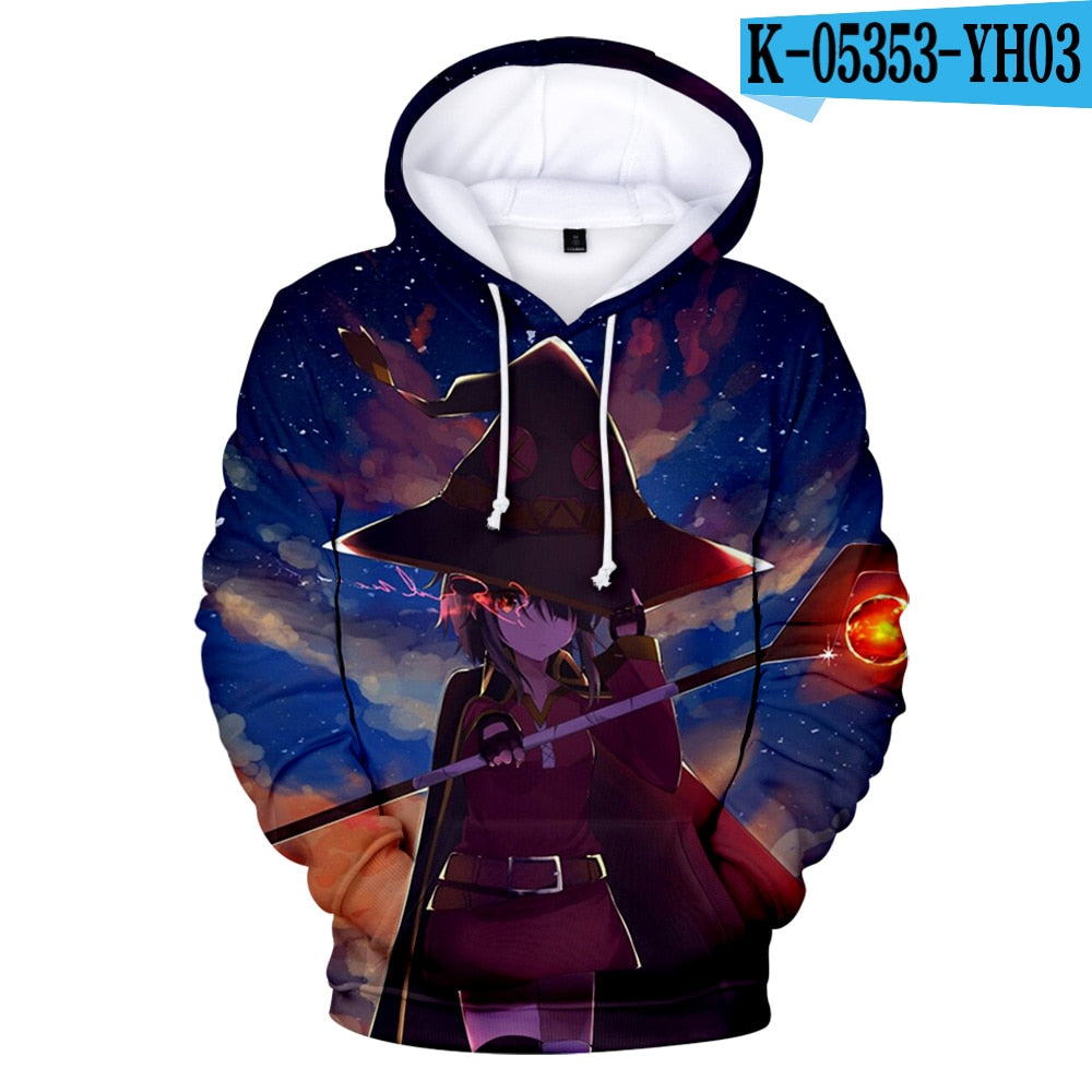 Manga Konosuba Megumin 3D Hoodie Unisex
