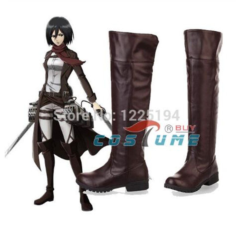 Attack on Titan Eren Jaeger Mikasa Ackerman Cosplay Shoes