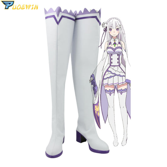 kara Hajimeru Isekai Seikatsu Emilia Cosplay Shoes