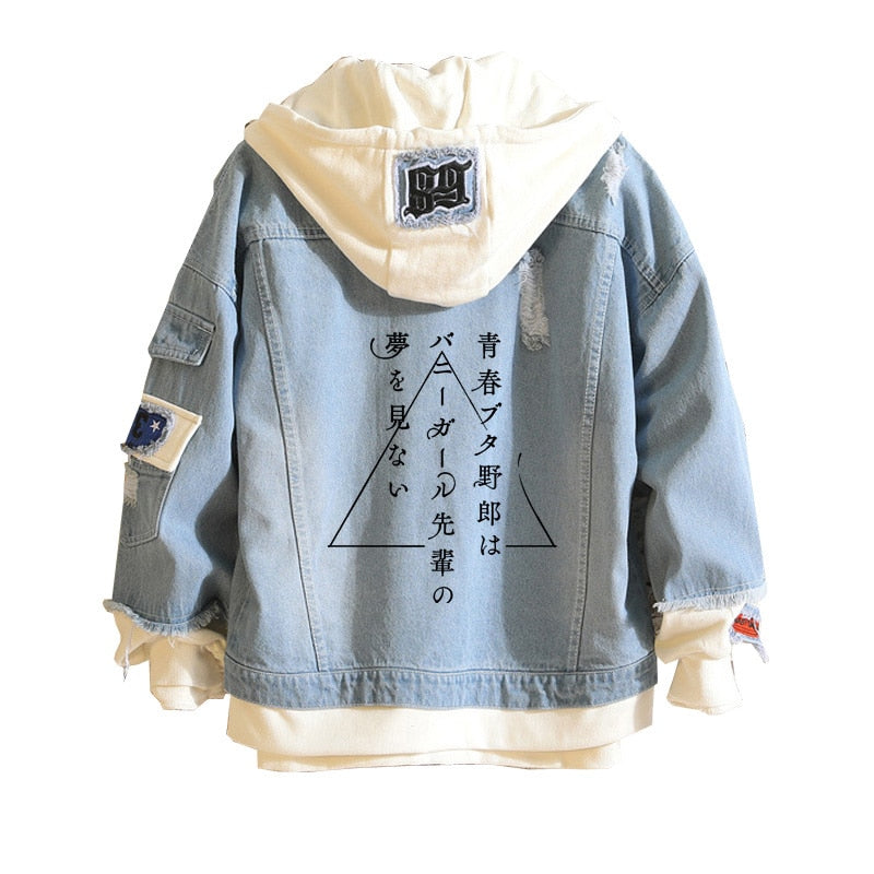 Rascal Does Not Dream of Bunny Girl Senpai Denim Hoodies