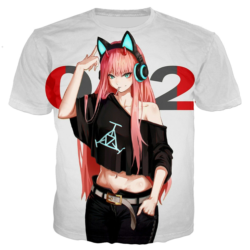 Darling in the Franxx T Shirt Cool 3D Printed