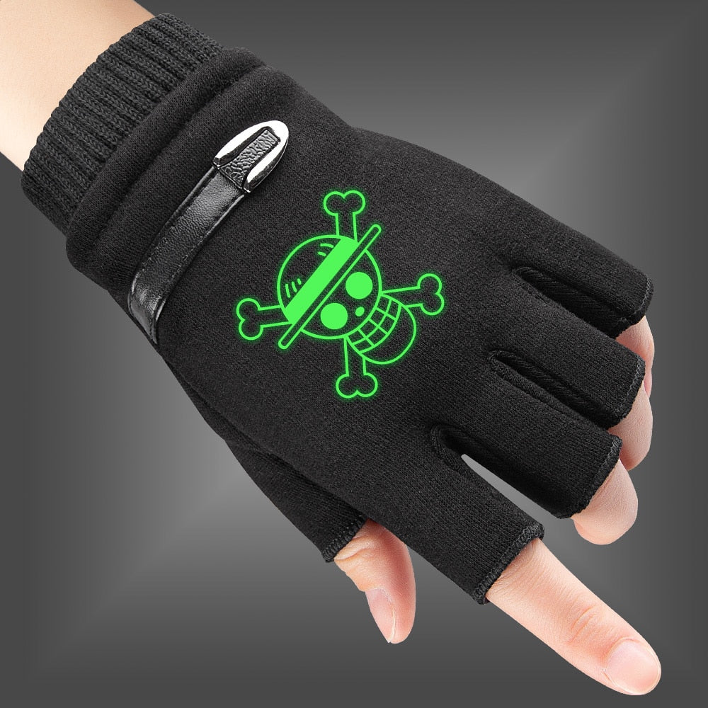 One Piece Pirate Luffy Skull Logo Gloves