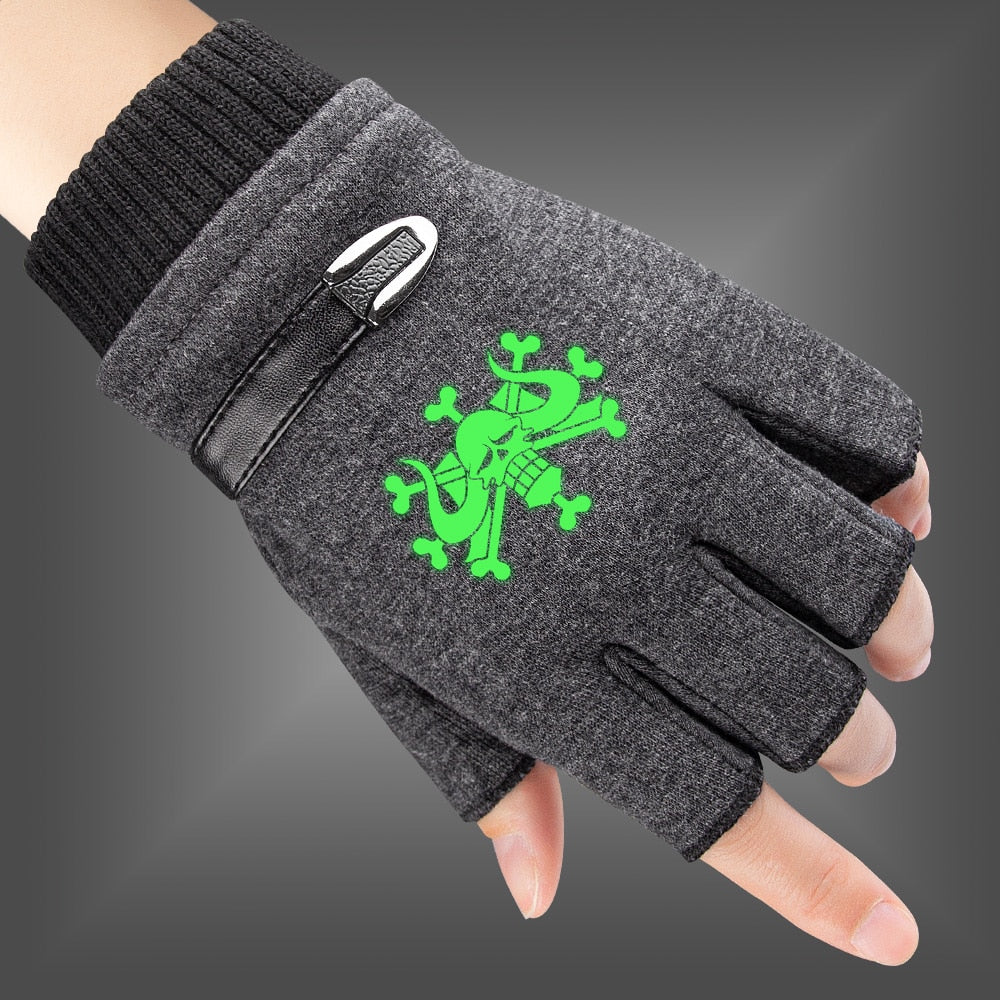 One Piece Pirate Luffy Skull Logo Gloves
