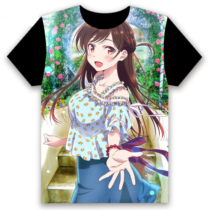 Rent A Girlfriend (Kanojo Okarishimasu) Kazuya Kinoshita /Chizuru Mizuhara Cosplay T-shirts