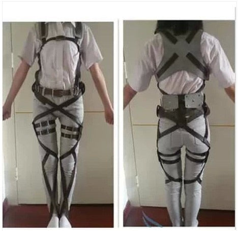 Attack On Titan Cosplay Leather Skirt and Belt set