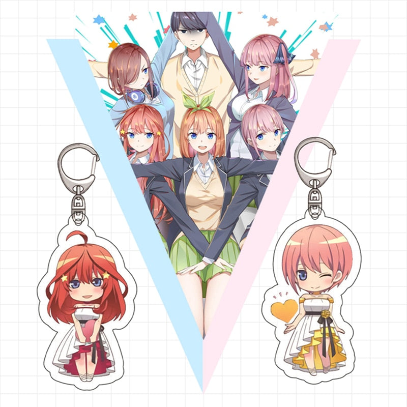 The Quintessential Quintuplets Nakano Ichika Nino Miku Yotsuba Itsuki Keychain