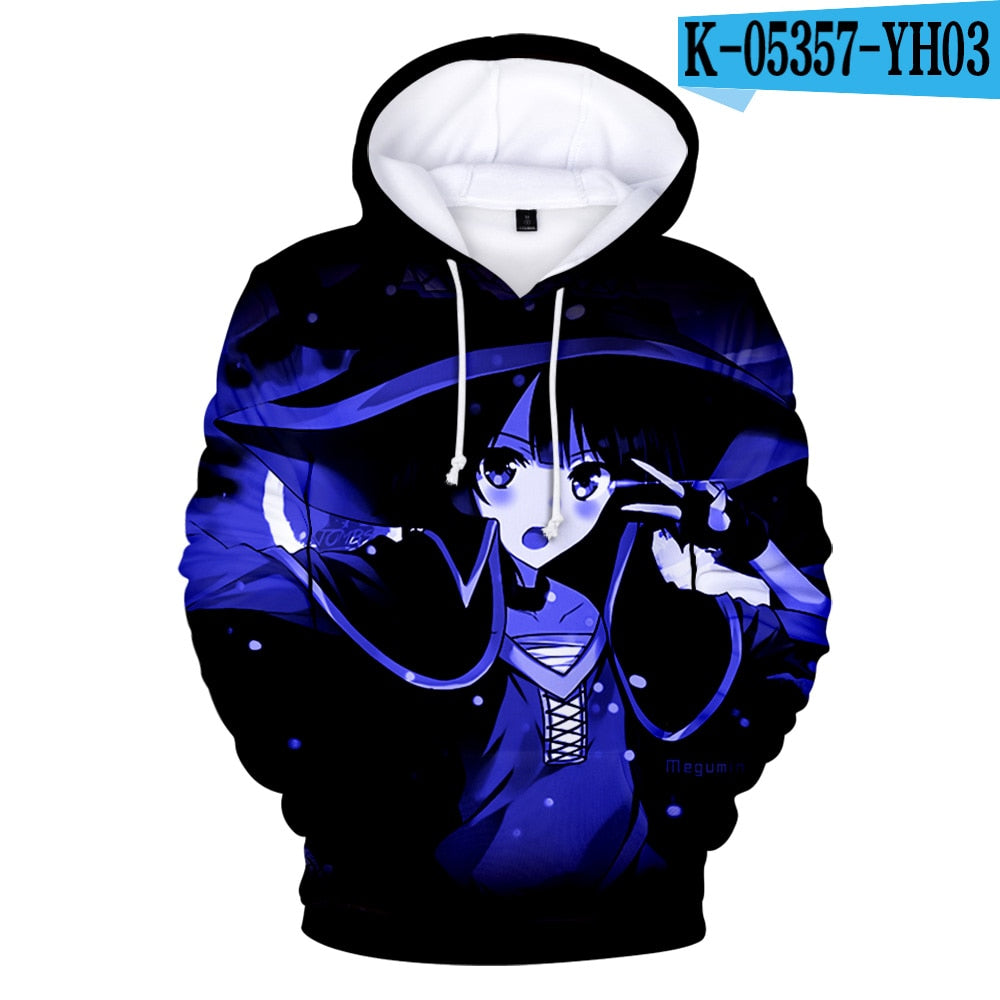 Manga Konosuba Megumin 3D Hoodie Unisex
