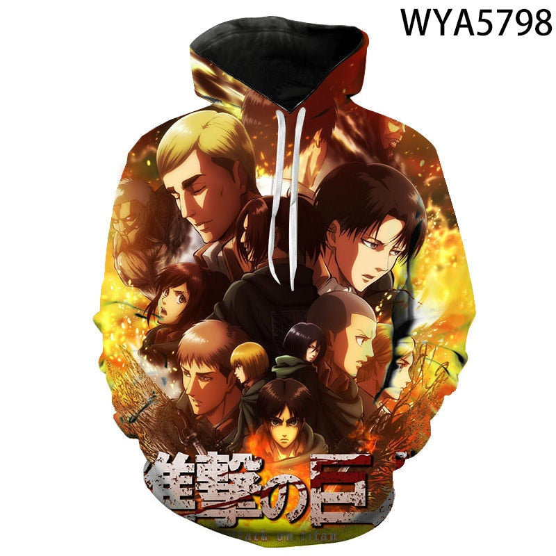 Attack On Titan 3D Printed Sweatshirts