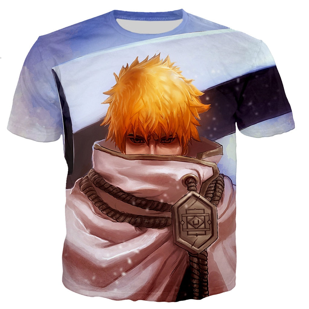 Bleach Printed T-shirt Casual Tops