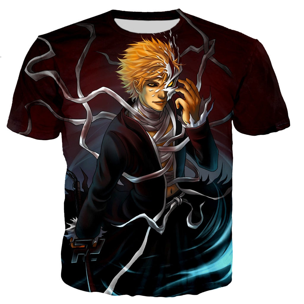 Bleach Printed T-shirt Casual Tops