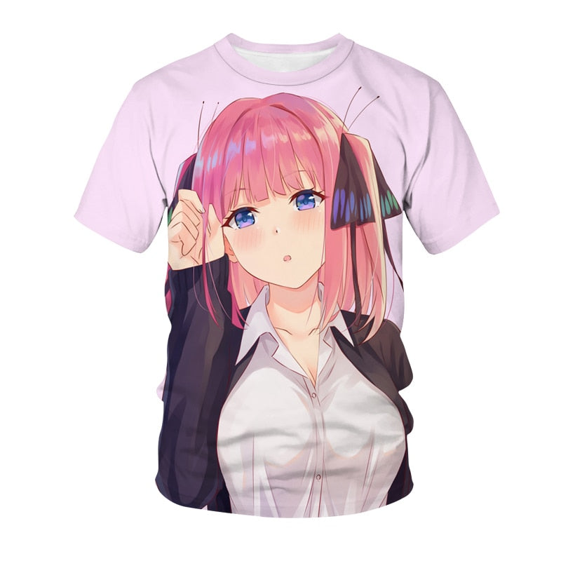The Quintessential Quintuplets 3D Print T-Shirt