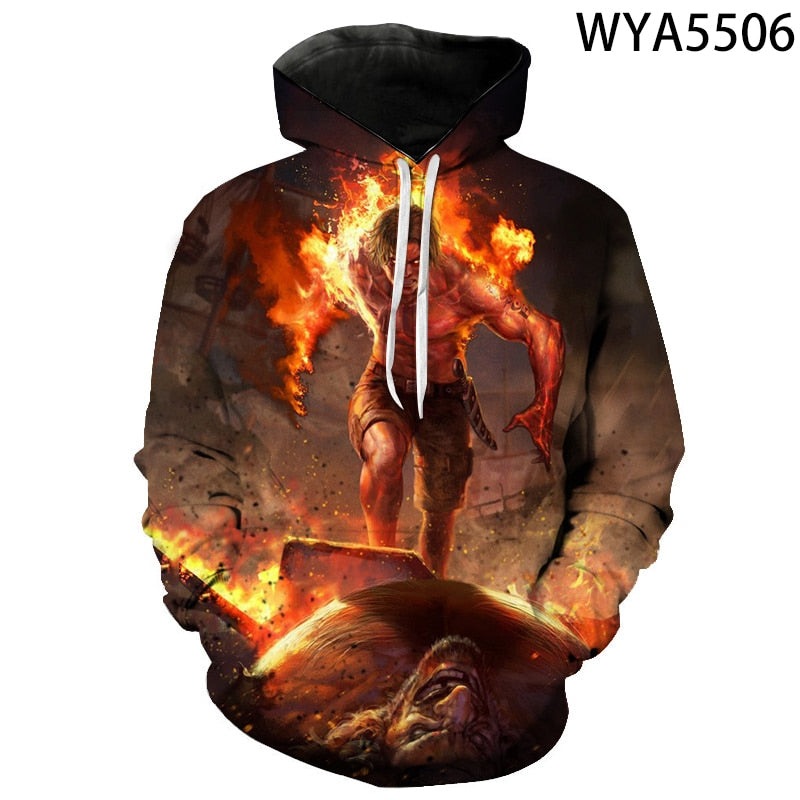 One Piece Printed 3D Hoodies