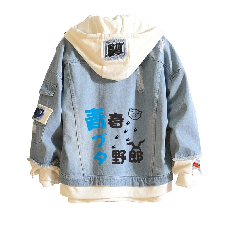 Rascal Does Not Dream of Bunny Girl Senpai Denim Hoodies